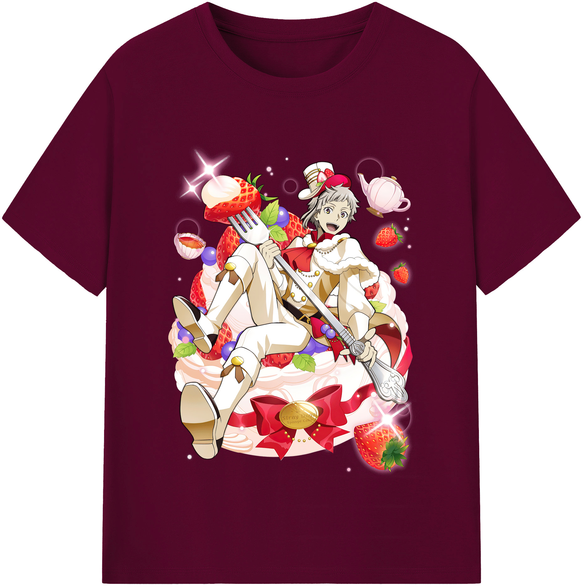 （画像用） 文豪ストレイドッグス Bungo Stray Dogs レディースカジュアルプリントTシャツ（綿100％）